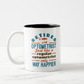 Remüden Optometrist Funny Way Happier Zweifarbige Tasse (Links)