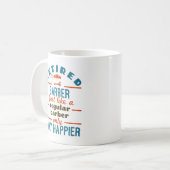 Remüder Barber Funny Retirement Happier Kaffeetasse (Vorderseite Links)