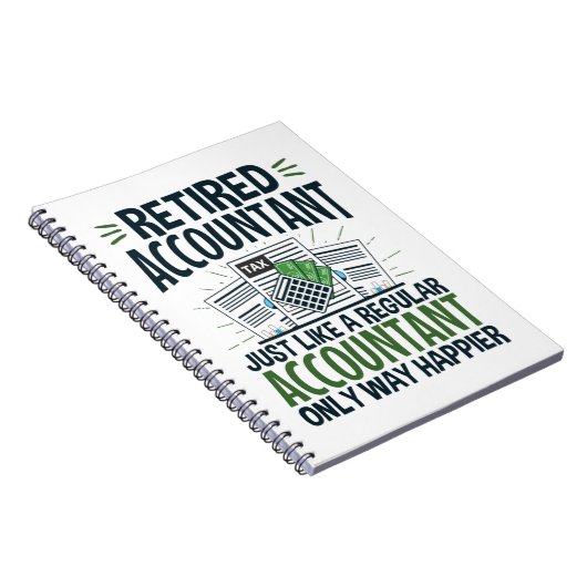 Remüder Buchhalter Funny CPA Rentirement Happier Notizblock (Rechte Seite)