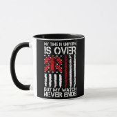 Remüder Feuerwehrmann Thin Red Line Funny Tasse (Links)