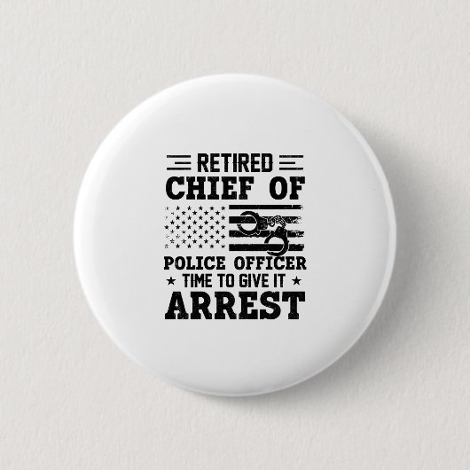 Remüder Polizeichef - amerikanisch-lustig Button (Vorderseite)