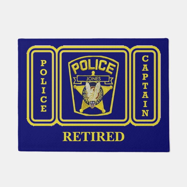 Remüder Polizeikapitän Custom Door Mat Fußmatte (Vorderseite)