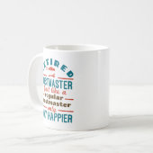 Remüder Postmaster Funny Retirement Happier Kaffeetasse (Vorderseite Links)