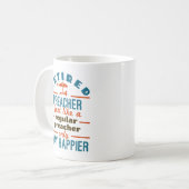 Remüder Preacher Retirement Funny Happier Kaffeetasse (Vorderseite Links)