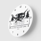 Remüv RV | Camping Campers Personalisierte Namen Runde Wanduhr (Winkel)
