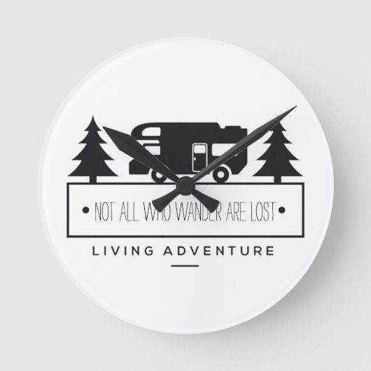 Remüv RV | Reisekostenvoranschlag nicht alle, die  Runde Wanduhr (Vorderseite)