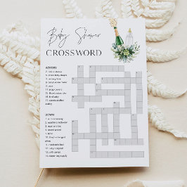 REMY Baby Shower Crossword Game - Poppin Flaschen Einladung