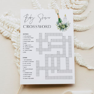 REMY Baby Shower Crossword Game - Poppin Flaschen Einladung