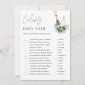 REMY Celebrity Baby Name Game - Poppin Flaschen Einladung (Vorderseite)