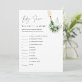 REMY Guess the Price Baby Shower Game Card Einladung (Stehend Vorderseite)