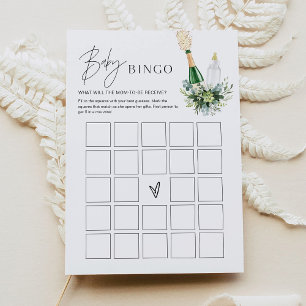 REMY Minimalistisch Baby Shower Bingo Game Card Einladung