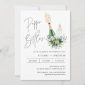 REMY Poppin Flaschen Babydusche Einladung (Vorderseite)