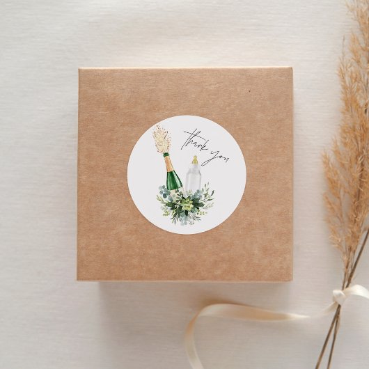 REMY Poppin Flaschen Babydusche Gefallen Runder Aufkleber