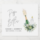 REMY Poppin Flaschen Babydusche Schaumweinetikett (Einzelnes Label)