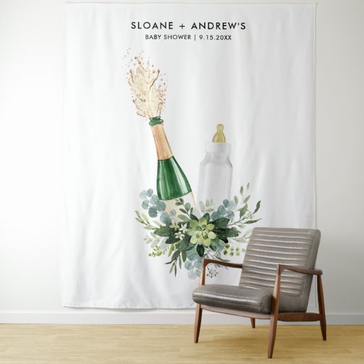 REMY Poppin Flaschen Babydusche Wandteppich (Beispiel)