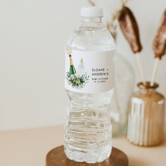 REMY Poppin Flaschen Babydusche Wasserflaschenetikett