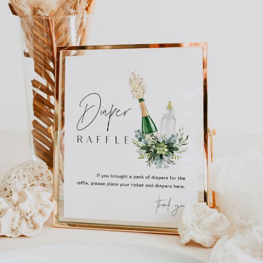 REMY Poppin Flaschen Windeln Raffle Babydusche Zei Poster