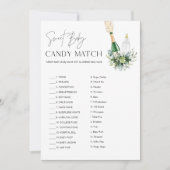 REMY Sweet Baby Shower Candy Match Game Card Einladung (Vorderseite)