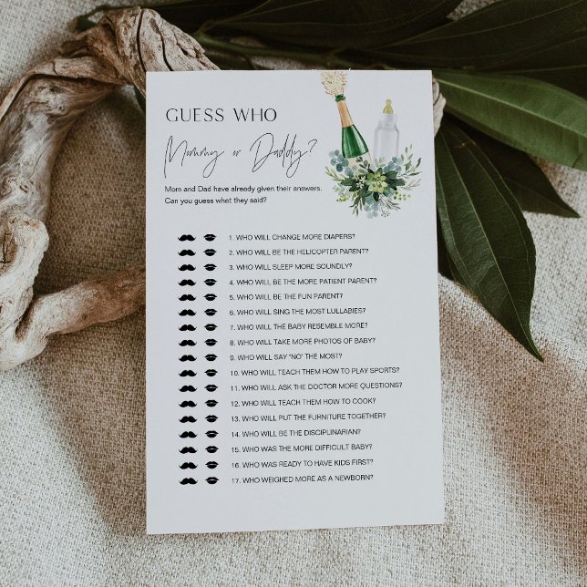 REMY Who It Mommy or Daddy Baby Game Card (Von Creator hochgeladen)