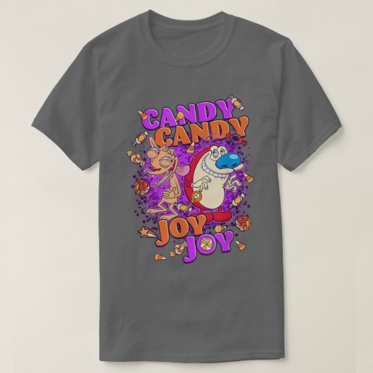 Ren and Stimpy Halloween Candy Candy Joy Joy T-Shirt (Design vorne)