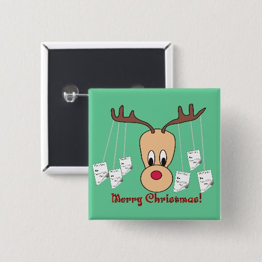 Ren-Apotheken-frohe Weihnachten Button (Vorne & Hinten)