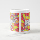 Ren auf Buntglas Jumbo-Tasse (Vorderseite)