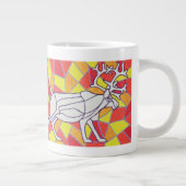 Ren auf Buntglas Jumbo-Tasse (Rechts)