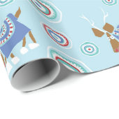 Ren-Blues Geschenkpapier (Rolleneckpunkt)