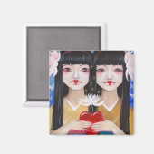 Ren Cho und Shinobu Magnet (Vorderseite/Rückseite)