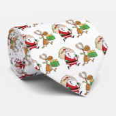 Ren, das mit Sankt liefert Geschenke läuft Krawatte (Gerollt)