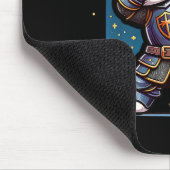 Ren Faire Mittelalter Ritter Dabbing Katze Funny F Mousepad (Ecke)