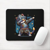 Ren Faire Mittelalter Ritter Dabbing Katze Funny F Mousepad (Mit Mouse)