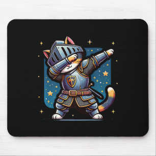 Ren Faire Mittelalter Ritter Dabbing Katze Funny F Mousepad