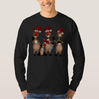 Ren-Feiertags-lange Hülse für Männer T-Shirt