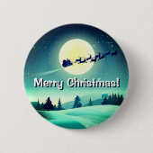 Ren-Fliegen-Pferdeschlitten Button (Vorderseite)