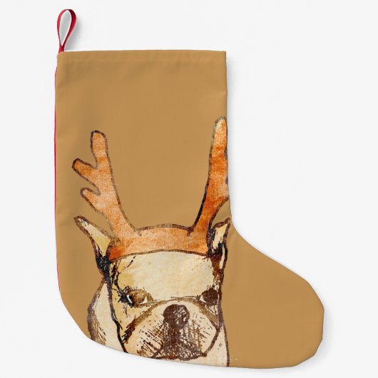 Ren Frenchie Kleiner Weihnachtsstrumpf (Vorderseite)