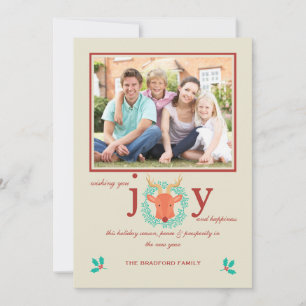 Ren-Freude-Foto-Feiertags-Karte Feiertagskarte