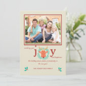 Ren-Freude-Foto-Feiertags-Karte Feiertagskarte (Stehend Vorderseite)