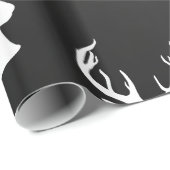 Ren-Geweih-Vintage Tafel-rustikales Muster Geschenkpapier (Rolleneckpunkt)