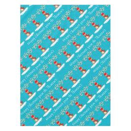 Ren-glückliches Weihnachtspersonalisierter Tischdecke