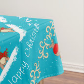 Ren-glückliches Weihnachtspersonalisierter Tischdecke (Beispiel)