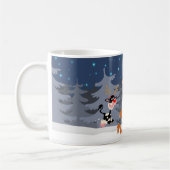 Ren in der Schnee-Tasse Kaffeetasse (Links)