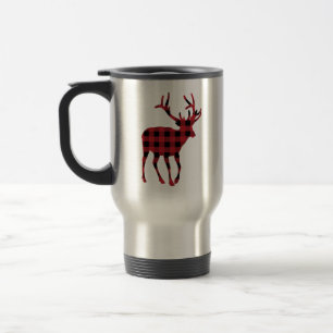 Ren-karierte Reise-Tasse Reisebecher
