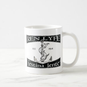 Ren Lyfe: Bedrucktes Aldus Festina Lente Kaffeetasse