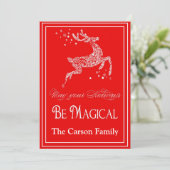 Ren-magische Weihnachtskarte - Feiertags-Karte Feiertagskarte (Stehend Vorderseite)