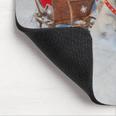 Ren-Möpse, die Sankt Sleigh Mousepad ziehen (Ecke)