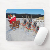 Ren-Möpse, die Sankt Sleigh Mousepad ziehen (Mit Mouse)