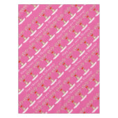 Ren-rosa Weihnachtspersonalisierter Familienname Tischdecke (Vorderseite)