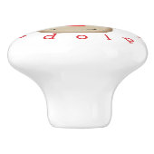 Ren-Rudolph-Rotnase Keramikknauf (Seitenansicht)