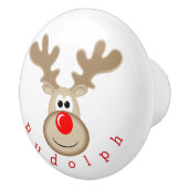 Ren-Rudolph-Rotnase Keramikknauf (Rechts)